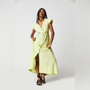 Free People Get It Right Set Dress & Shorts | Linen Blend | Size M